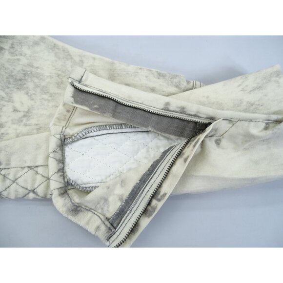 Maje Downtown Denim Skinny Jeans Quilted Pattern Zip Ankle Slim Size 38 (US M) - Picture 6 of 9